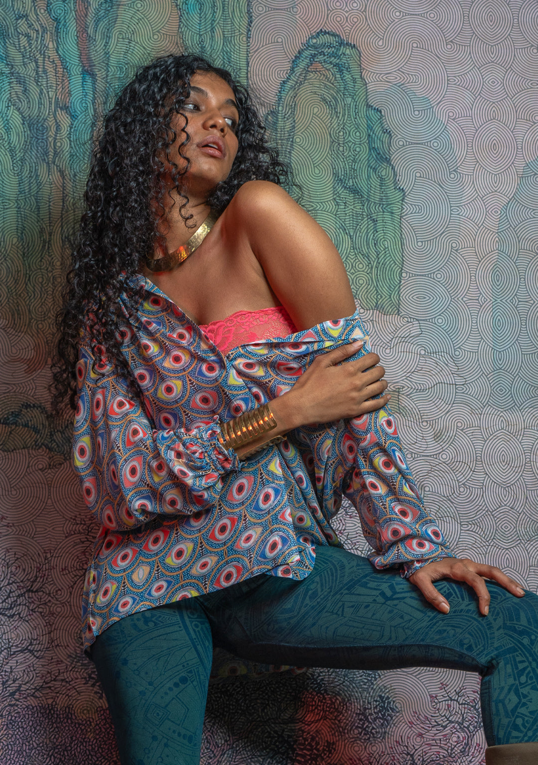 Shirt Woman Longsleeve Frufru / Voile Crepe - ALLEYESONYOU