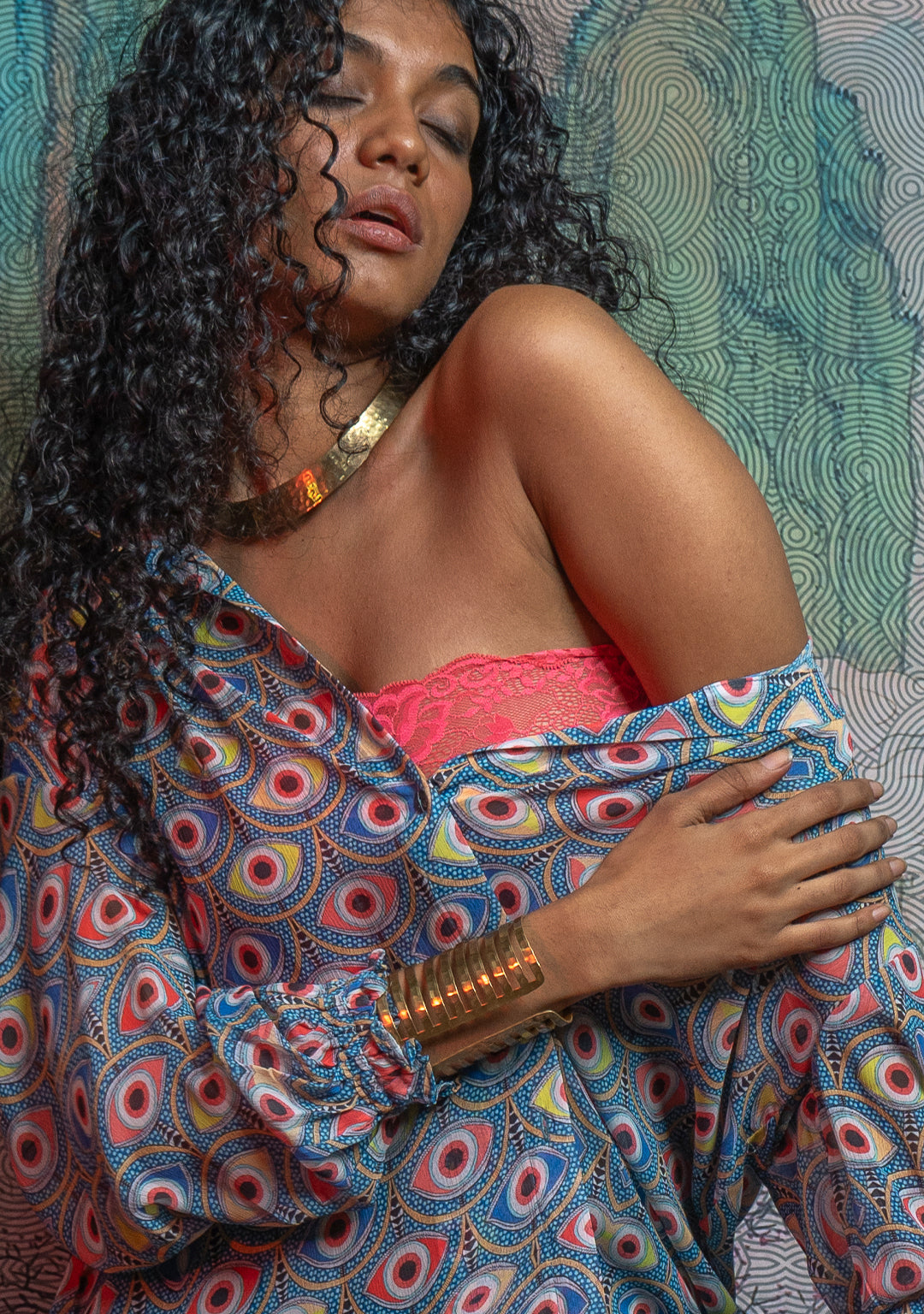 Shirt Woman Longsleeve Frufru / Voile Crepe - ALLEYESONYOU