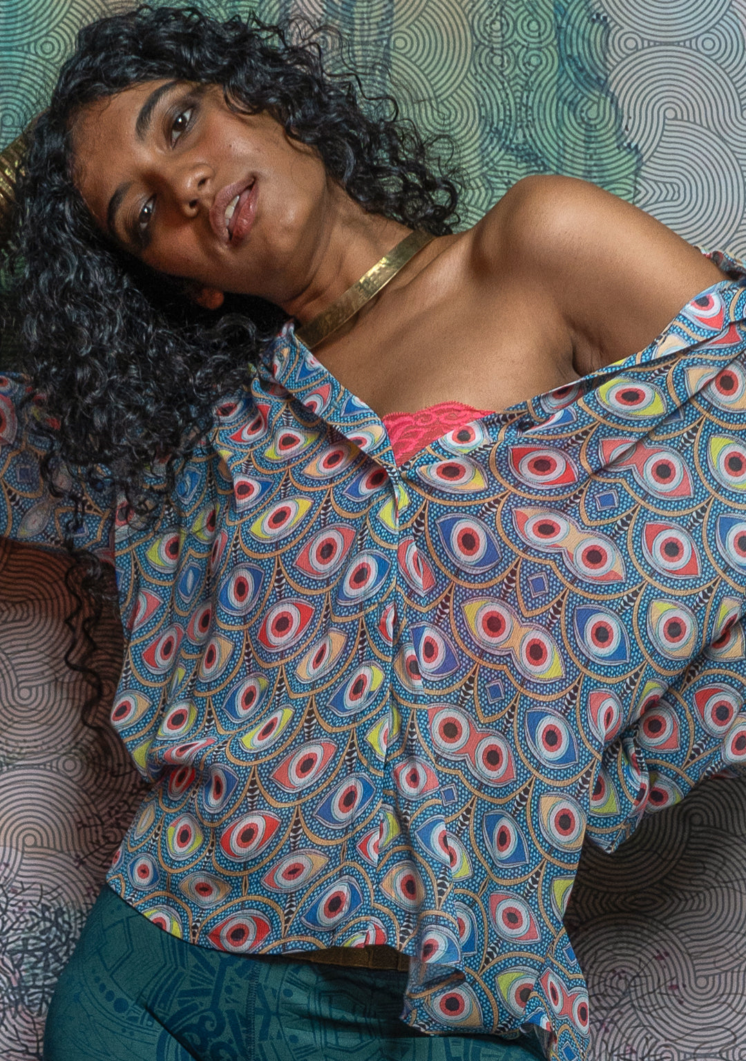 Shirt Woman Longsleeve Frufru / Voile Crepe - ALLEYESONYOU