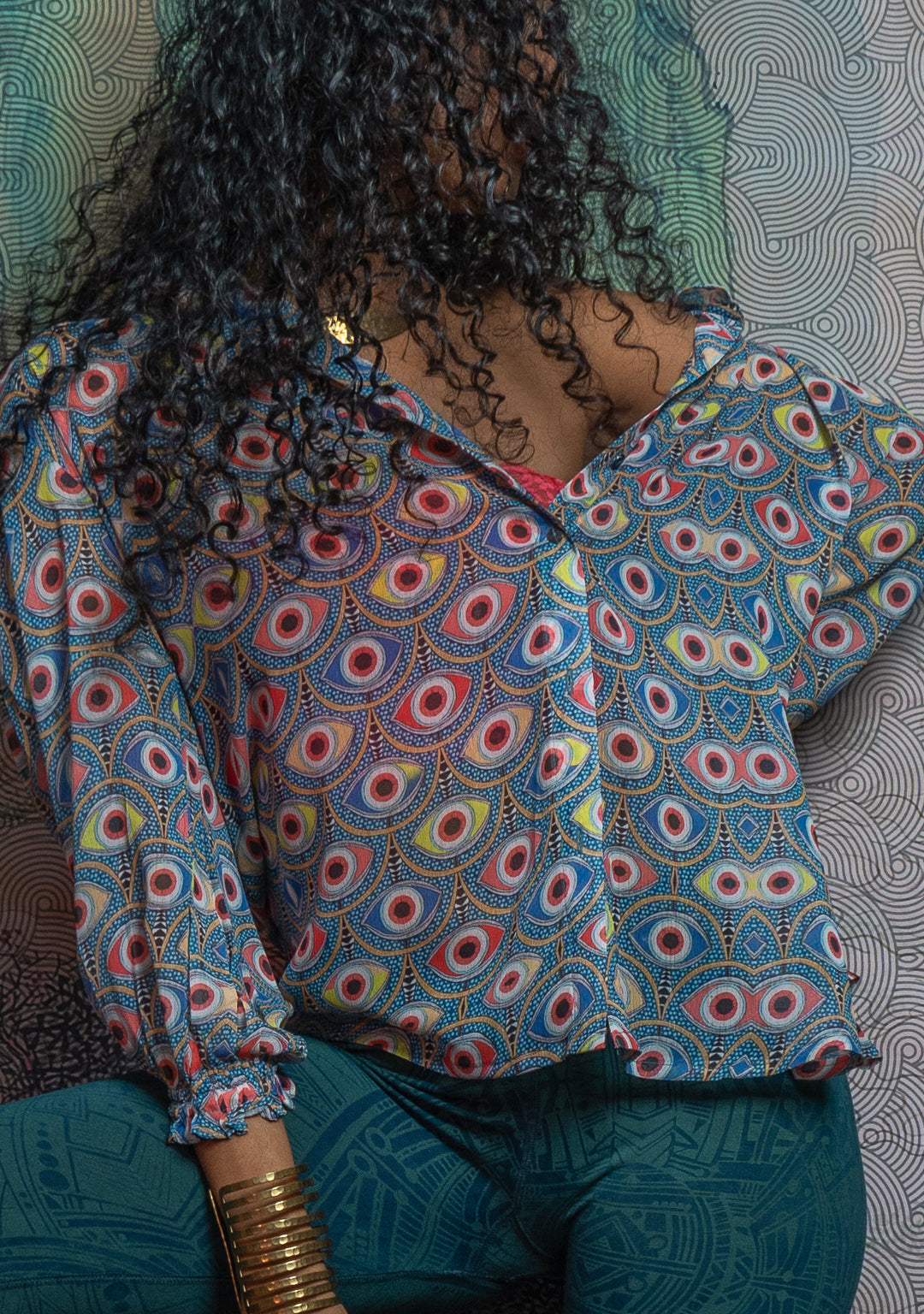 Shirt Woman Longsleeve Frufru / Voile Crepe - ALLEYESONYOU