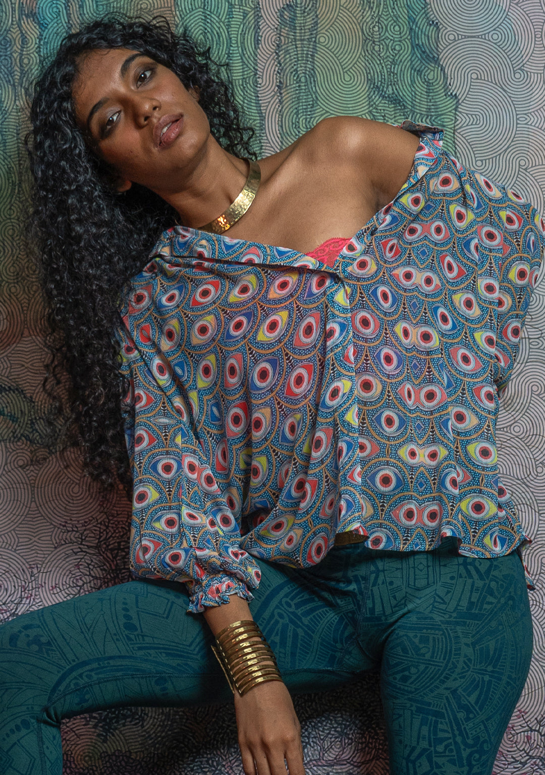 Shirt Woman Longsleeve Frufru / Voile Crepe - ALLEYESONYOU