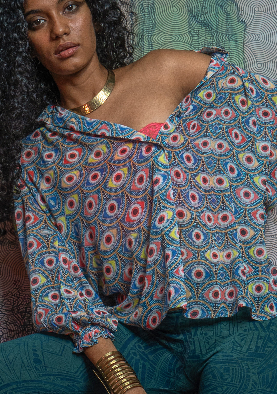 Shirt Woman Longsleeve Frufru / Voile Crepe - ALLEYESONYOU