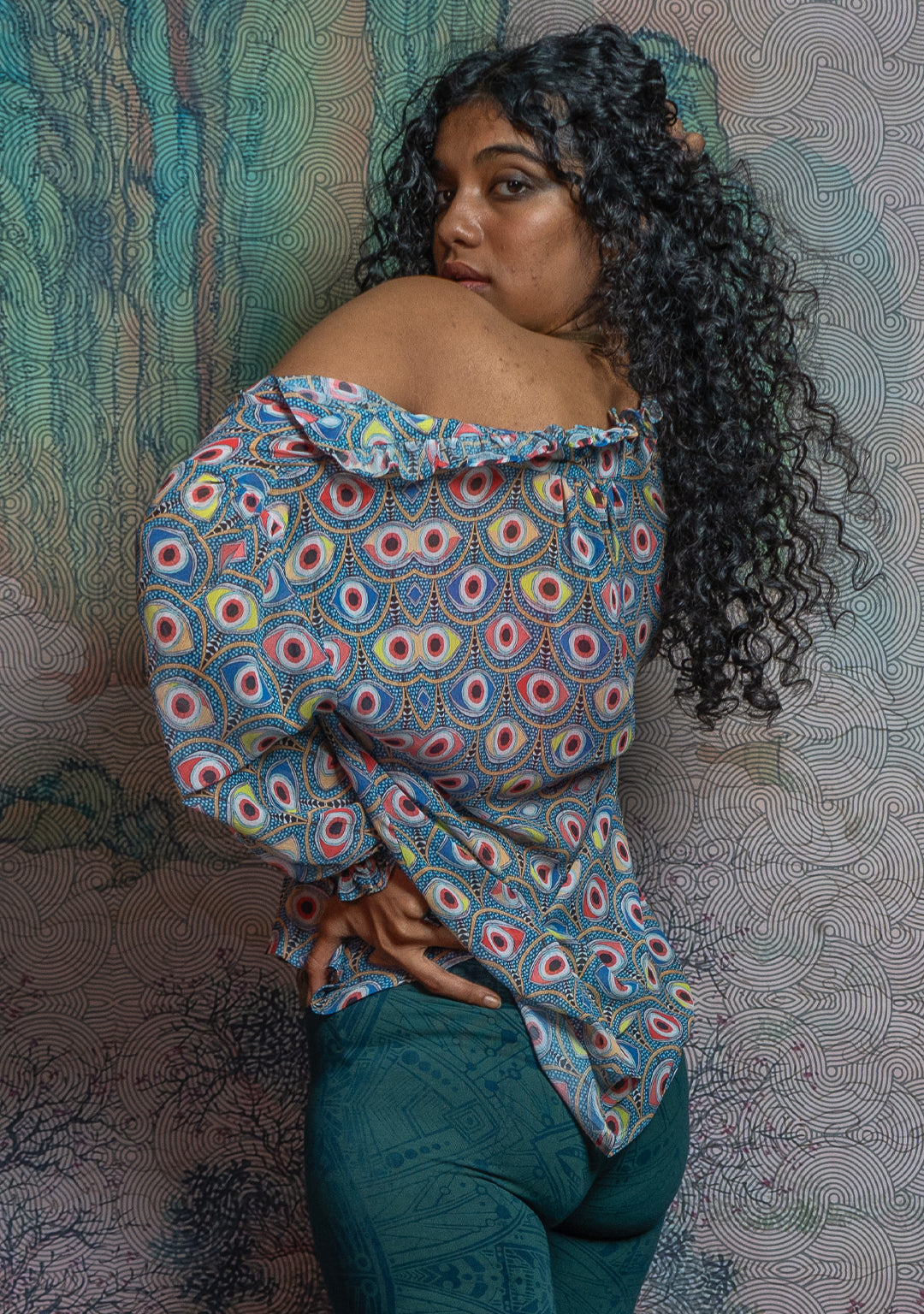 Shirt Woman Longsleeve Frufru / Voile Crepe - ALLEYESONYOU