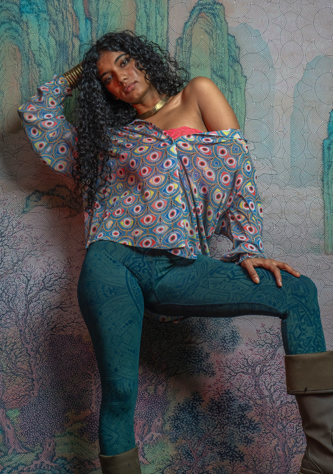 Shirt Woman Longsleeve Frufru / Voile Crepe - ALLEYESONYOU