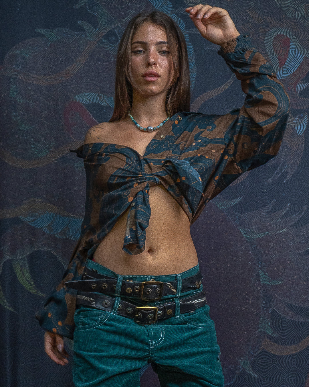 Shirt Woman Longsleeve FRUFRU  / Bio Farms Bamboo - SHOGUNSEA