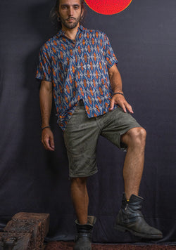 Shirt Men Half Sleeves / Bamboo - AFROFLAMES