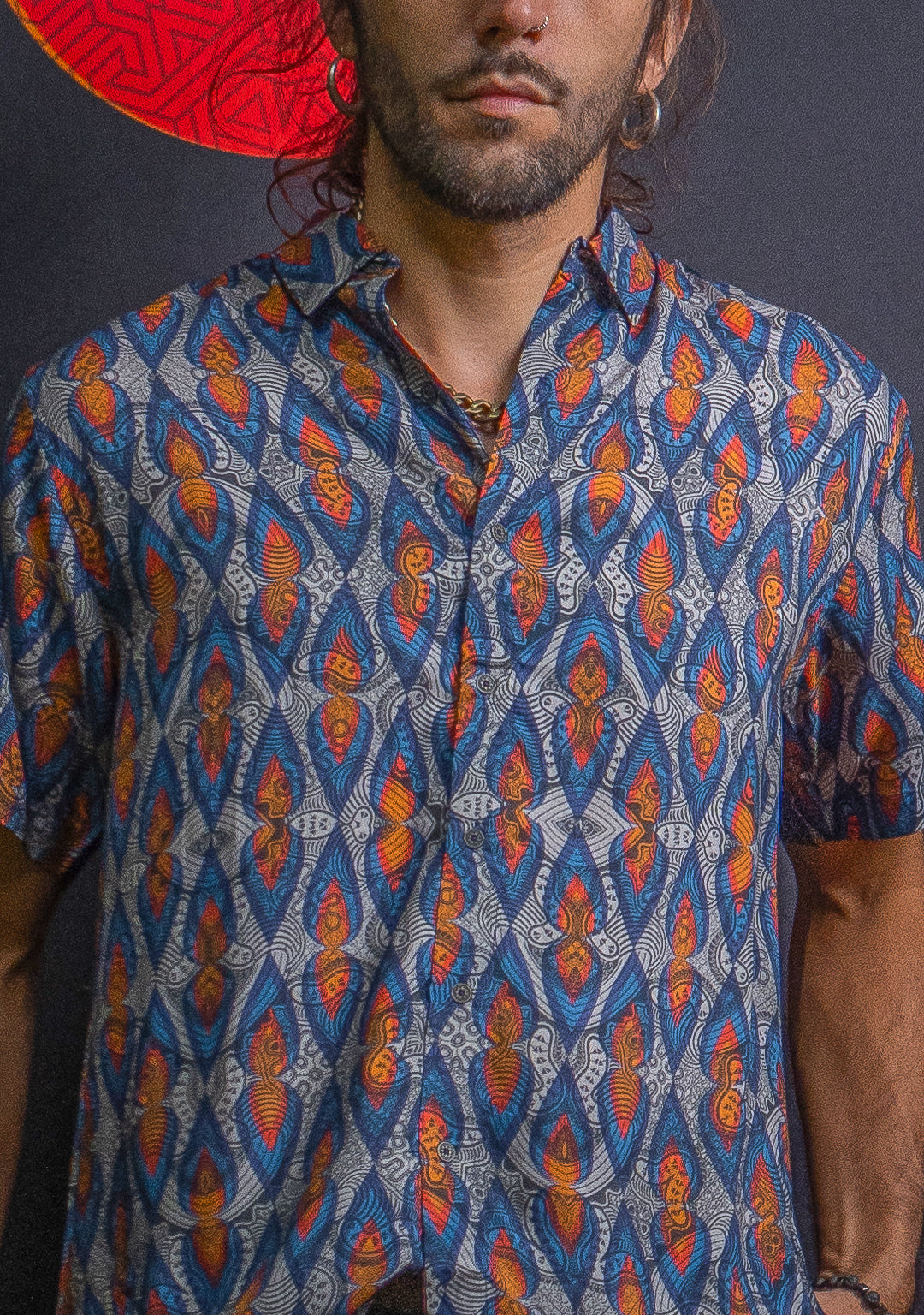 Shirt Men Half Sleeves / Bamboo - AFROFLAMES