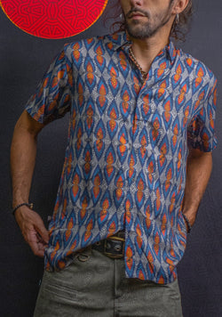 Shirt Men Half Sleeves / Bamboo - AFROFLAMES