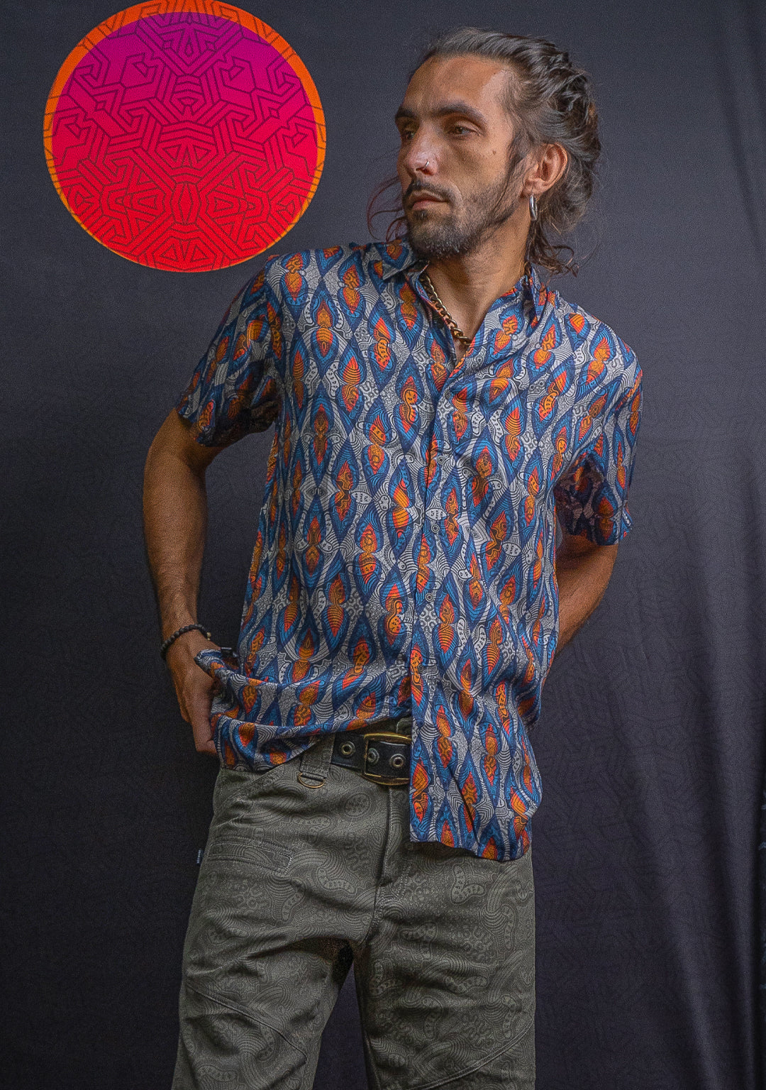 Shirt Men Half Sleeves / Bamboo - AFROFLAMES