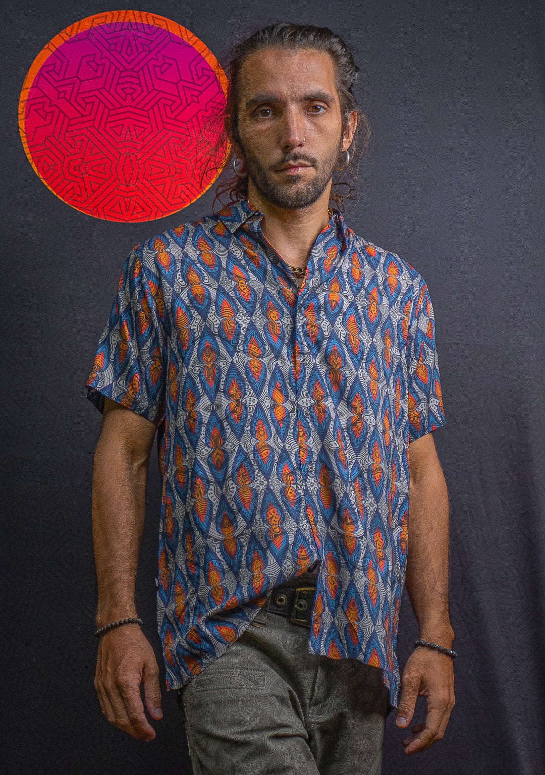 Shirt Men Half Sleeves / Bamboo - AFROFLAMES