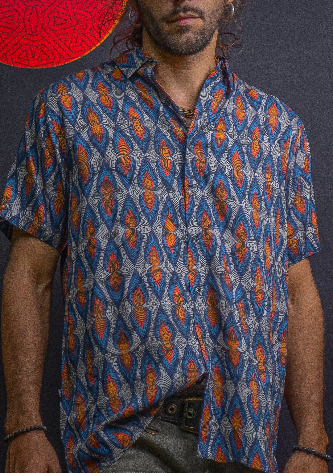 Shirt Men Half Sleeves / Bamboo - AFROFLAMES