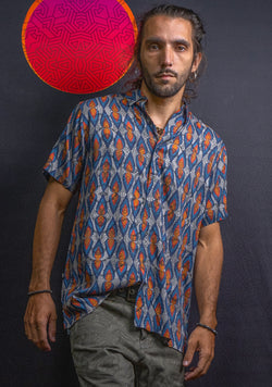 Shirt Men Half Sleeves / Bamboo - AFROFLAMES