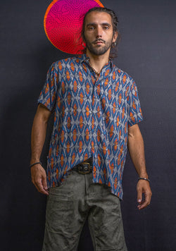 Shirt Men Half Sleeves / Bamboo - AFROFLAMES