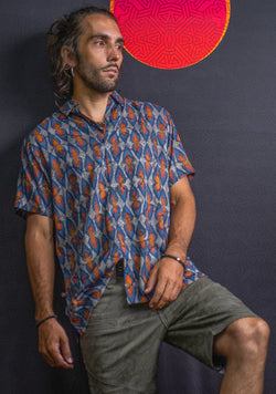 Shirt Men Half Sleeves / Bamboo - AFROFLAMES