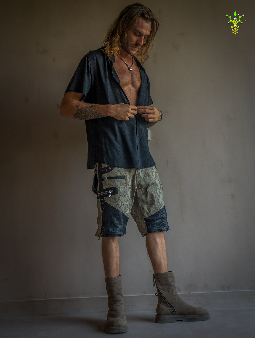 Shirt Men Half Sleeves / Bamboo - BLACK WIERD NOIZES