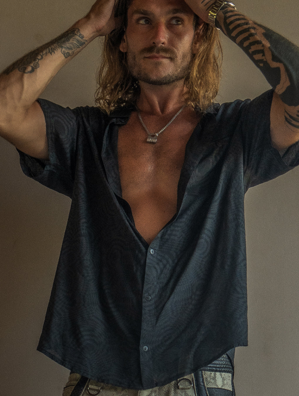 Shirt Men Half Sleeves / Bamboo - BLACK WIERD NOIZES