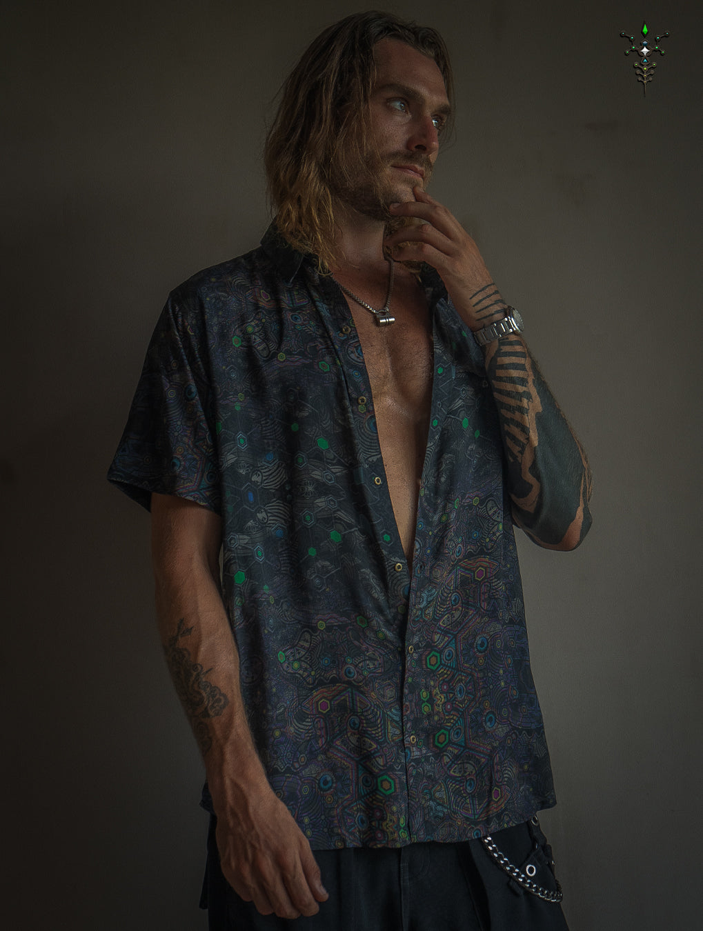 Shirt Men Half Sleeves / Bamboo - DARK PSYCHEDELIKA