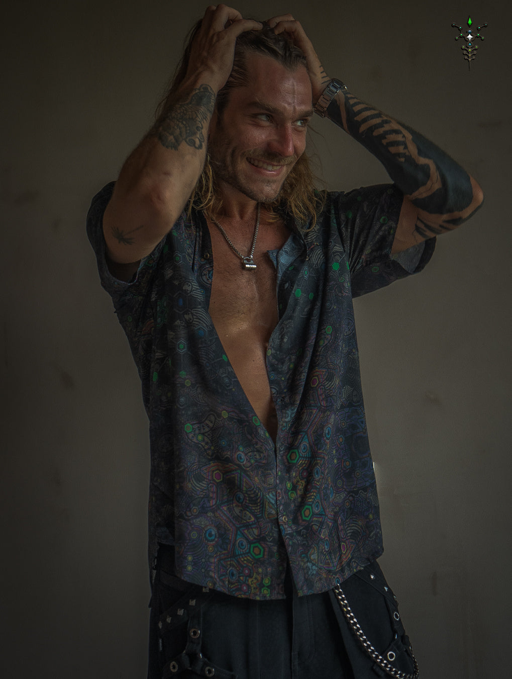 Shirt Men Half Sleeves / Bamboo - DARK PSYCHEDELIKA