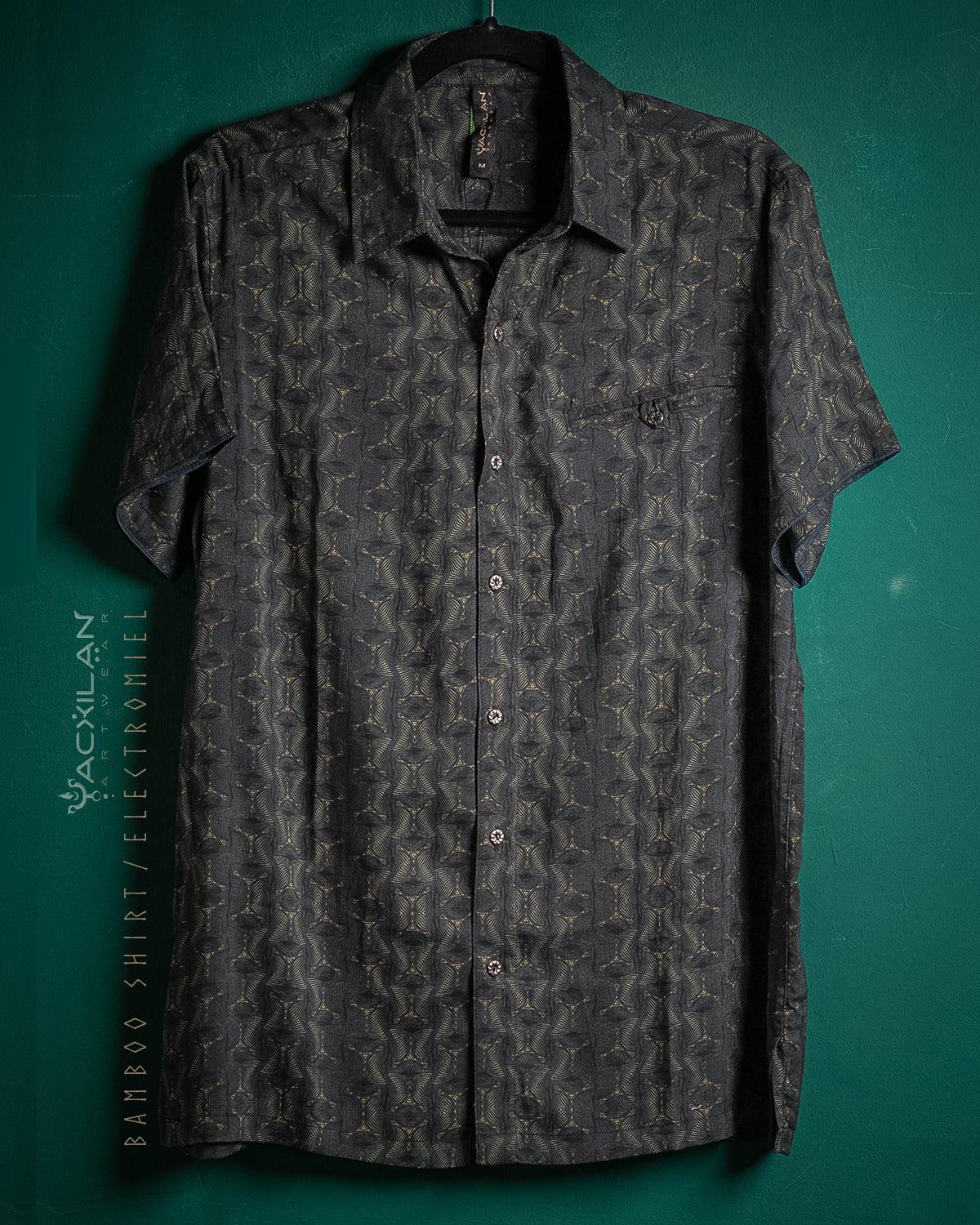 Shirt Men Half Sleeves / Bamboo - ELECTROMIEL - Yacxilan Artwear