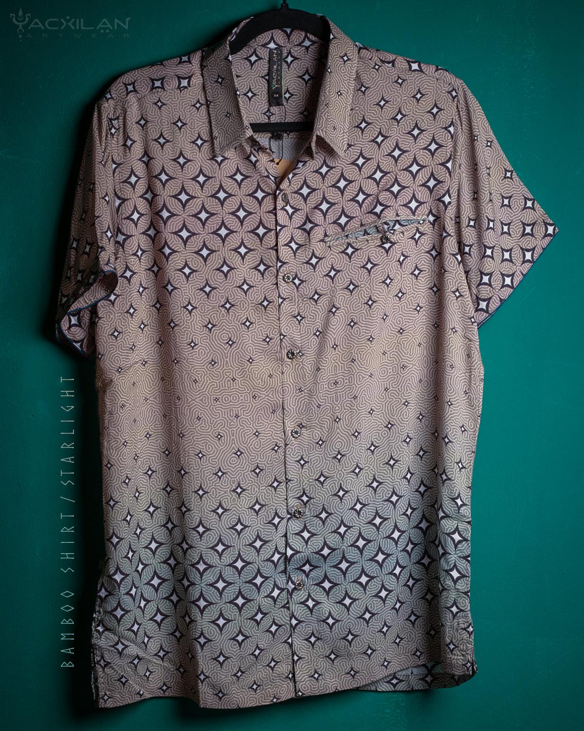 Shirt Men Half Sleeves / Bamboo - STARLIGHT - Yacxilan Artwear