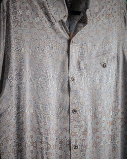 Shirt Men Half Sleeves / Bamboo - SWIRLS - Yacxilan Artwear