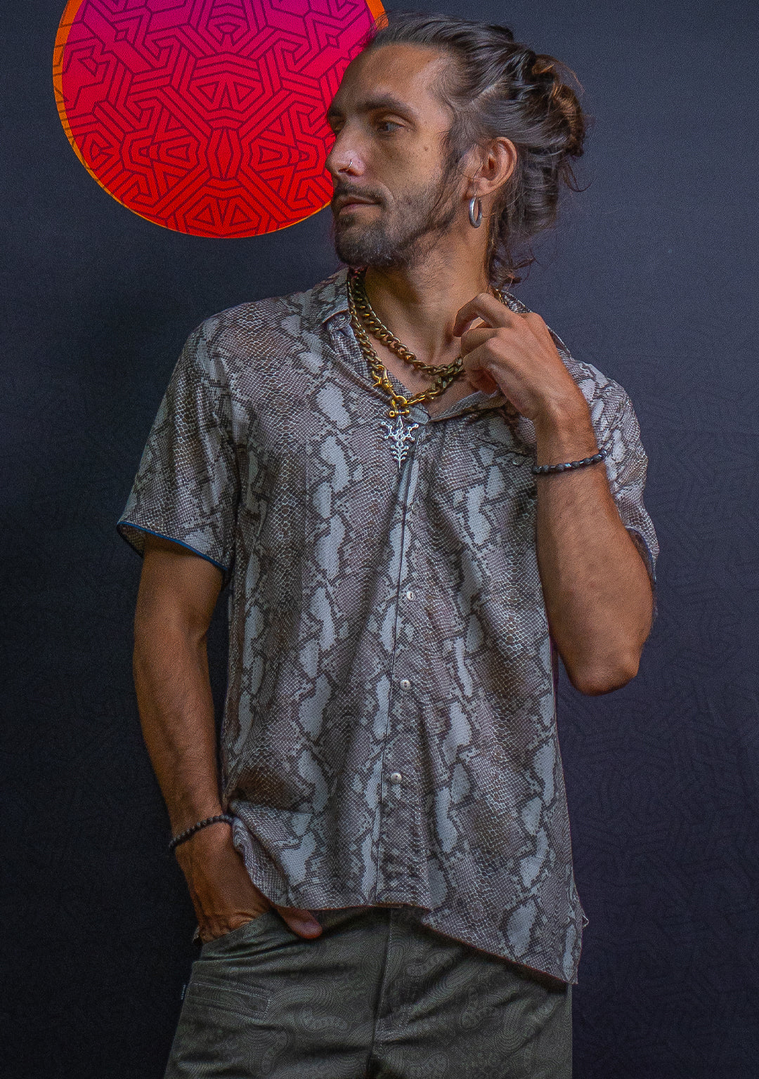 Shirt Men Half Sleeves / Bamboo - White KINGKOBRA