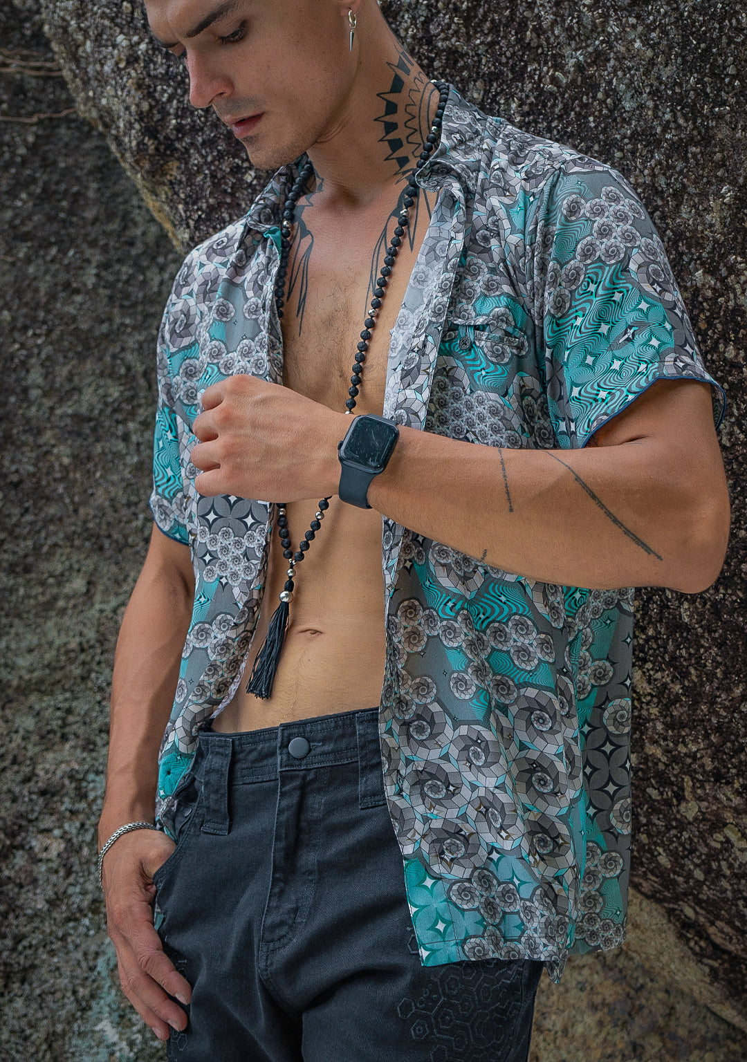 Shirt Men Half Sleeves / Bamboo - NINTENDO SKY