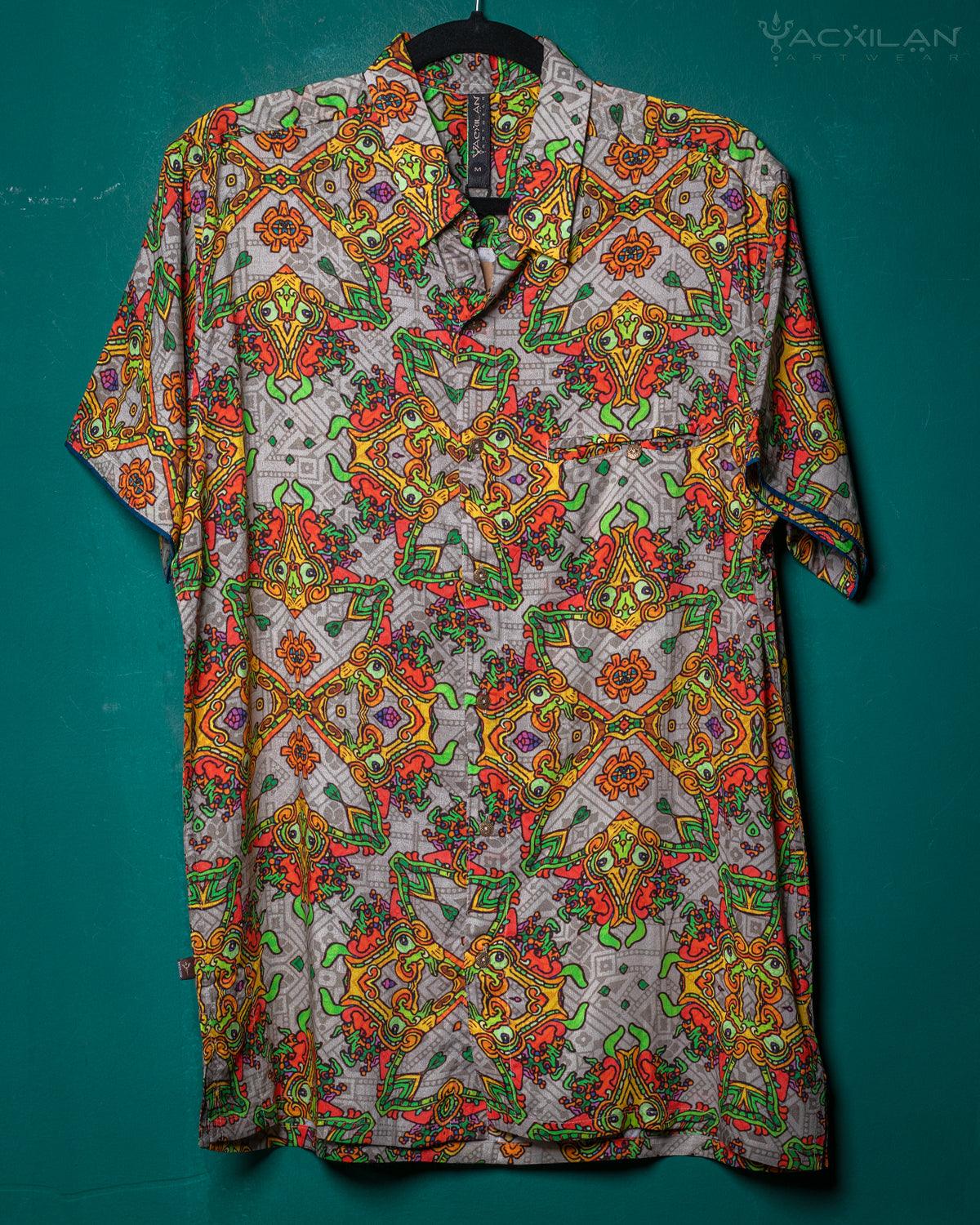 Shirt Men Half Sleeves / Bamboo - PAKAL'S GOLD - Yacxilan Artwear