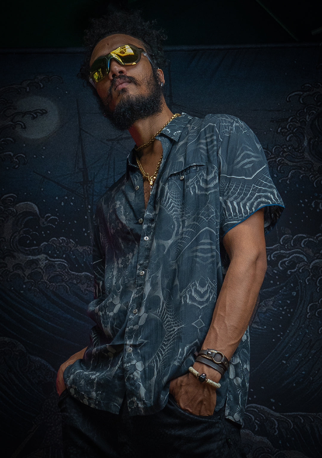 Shirt Men Half Sleeves / Bamboo - SANDOKAN