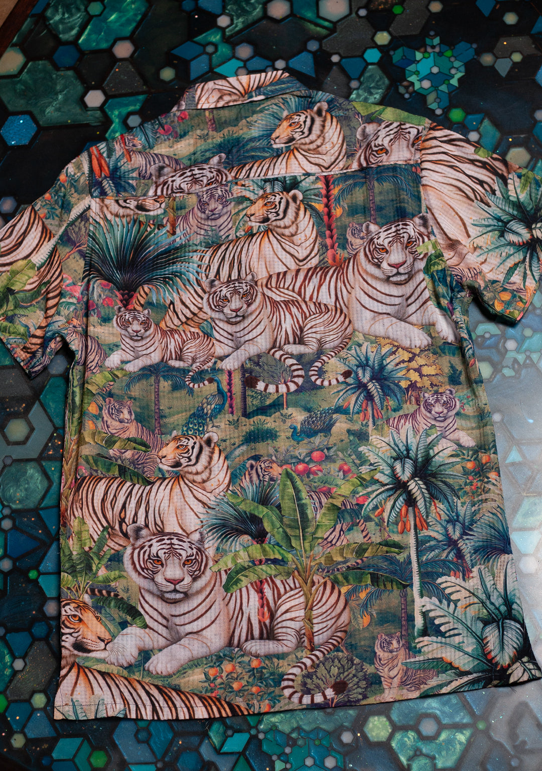 Shirt Men Half Sleeves / Organic Bio Farms Bamboo Squares - BAAGH