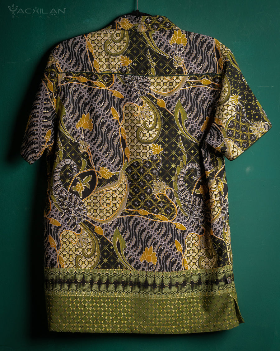 Shirt Men Half Sleeves / Cotton Battik- Green BATIK