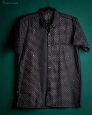 Shirt Men Half Sleeves / Cotton Jacquard Special Edition - PING GALAXY