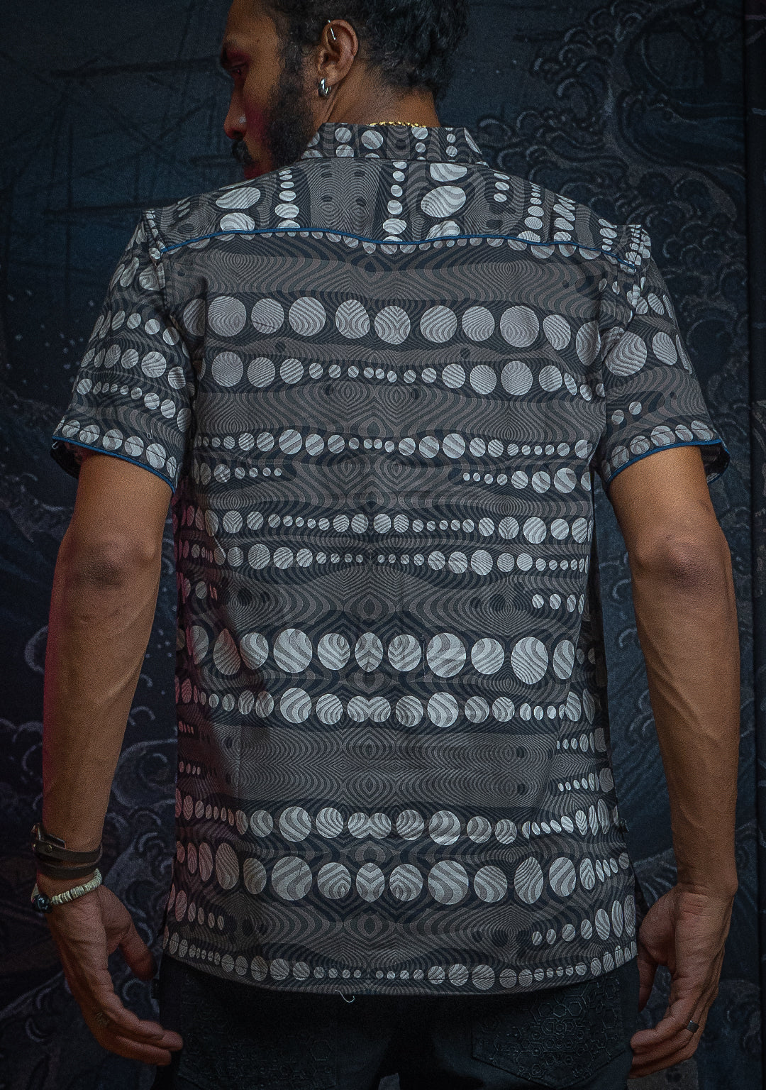 Shirt Men Half Sleeves / Cotton Jaquard - SANDSTORMZ Satin Licra