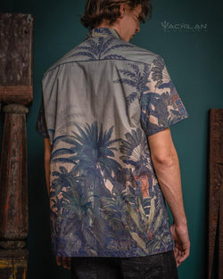 Shirt Men Half Sleeves / Cotton - JUNGLATA - Yacxilan Artwear