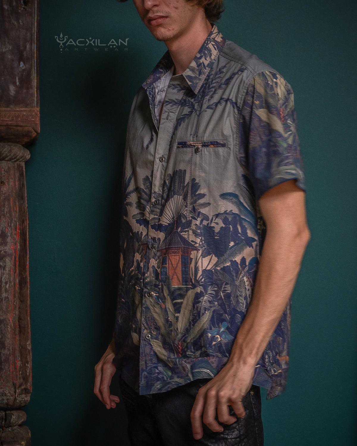 Shirt Men Half Sleeves / Cotton - JUNGLATA - Yacxilan Artwear