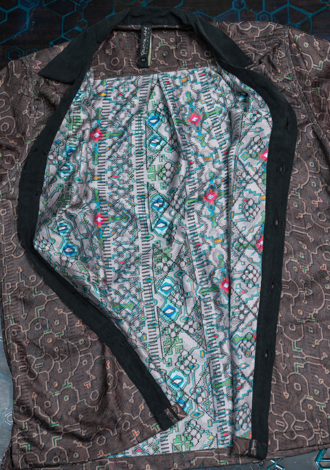 Shirt Men DOLCE Half Sleeves / Lace Black Border - REBIRTH OF IKARO Forest