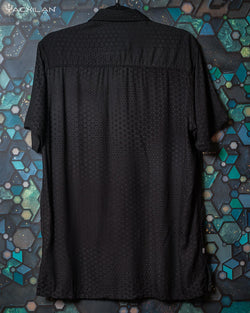 Shirt Men Half Sleeves / Viscose - Black ARAKIS - Yacxilan Artwear