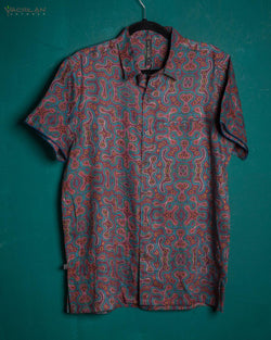 Shirt Men Half Sleeves / Thin Linen - OZGANIC - Yacxilan Artwear