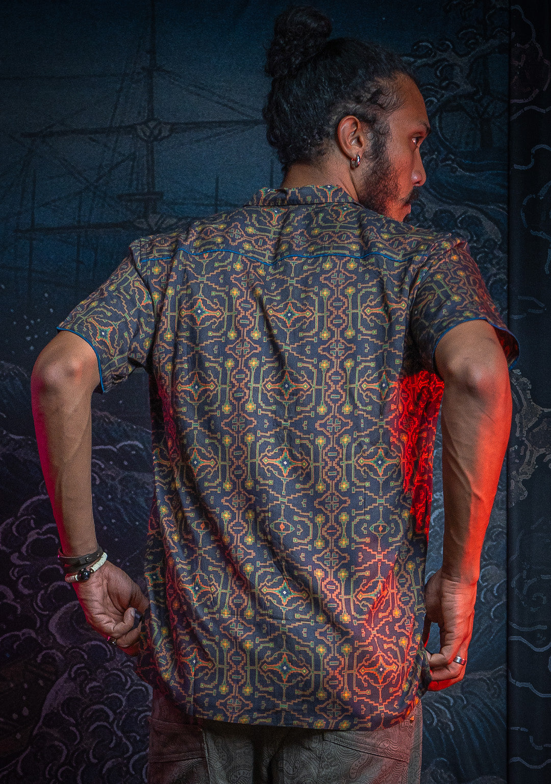 Shirt Men Half Sleeves / Earth Viscose Digital - AYAWASKA