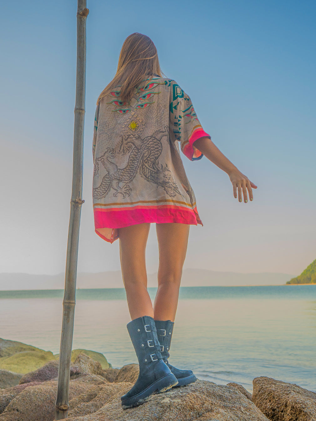 Shirt Men Oversized Set Half Sleeves / Viscose - EYENEYE