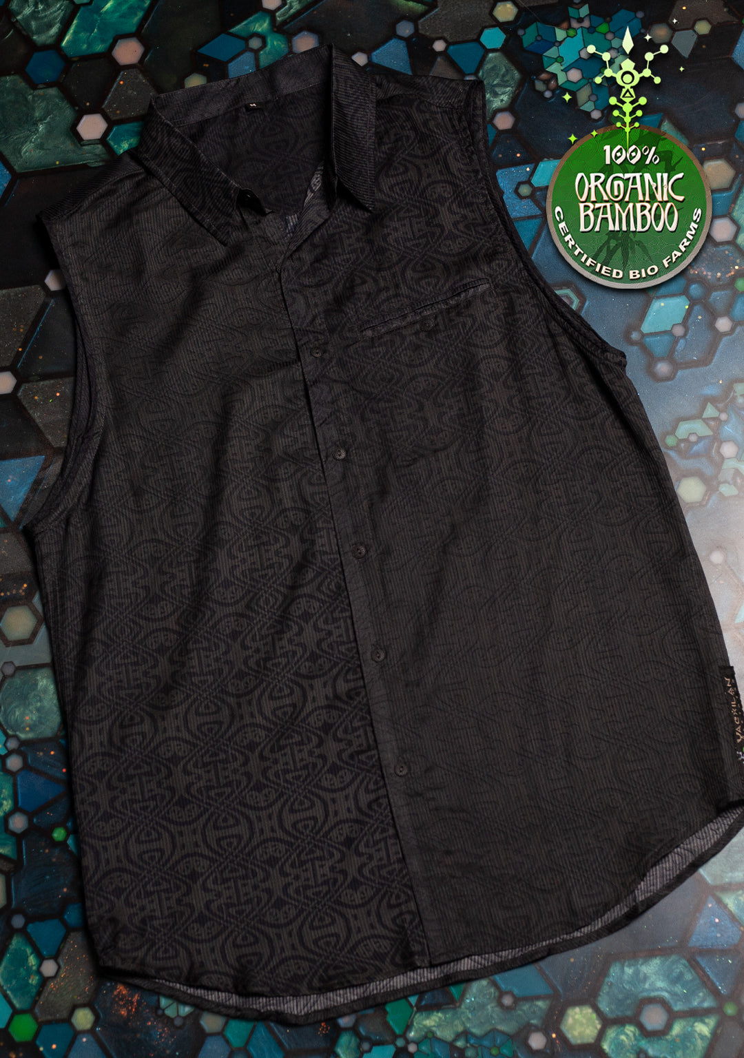 Shirt Men Sleeveless / Organic Bio Farms BAMBOO Strippes - RAGNAROK