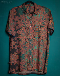 Shirt Men Half Sleeves / Earth Viscose Digital - ATLANTHEON - Yacxilan Artwear