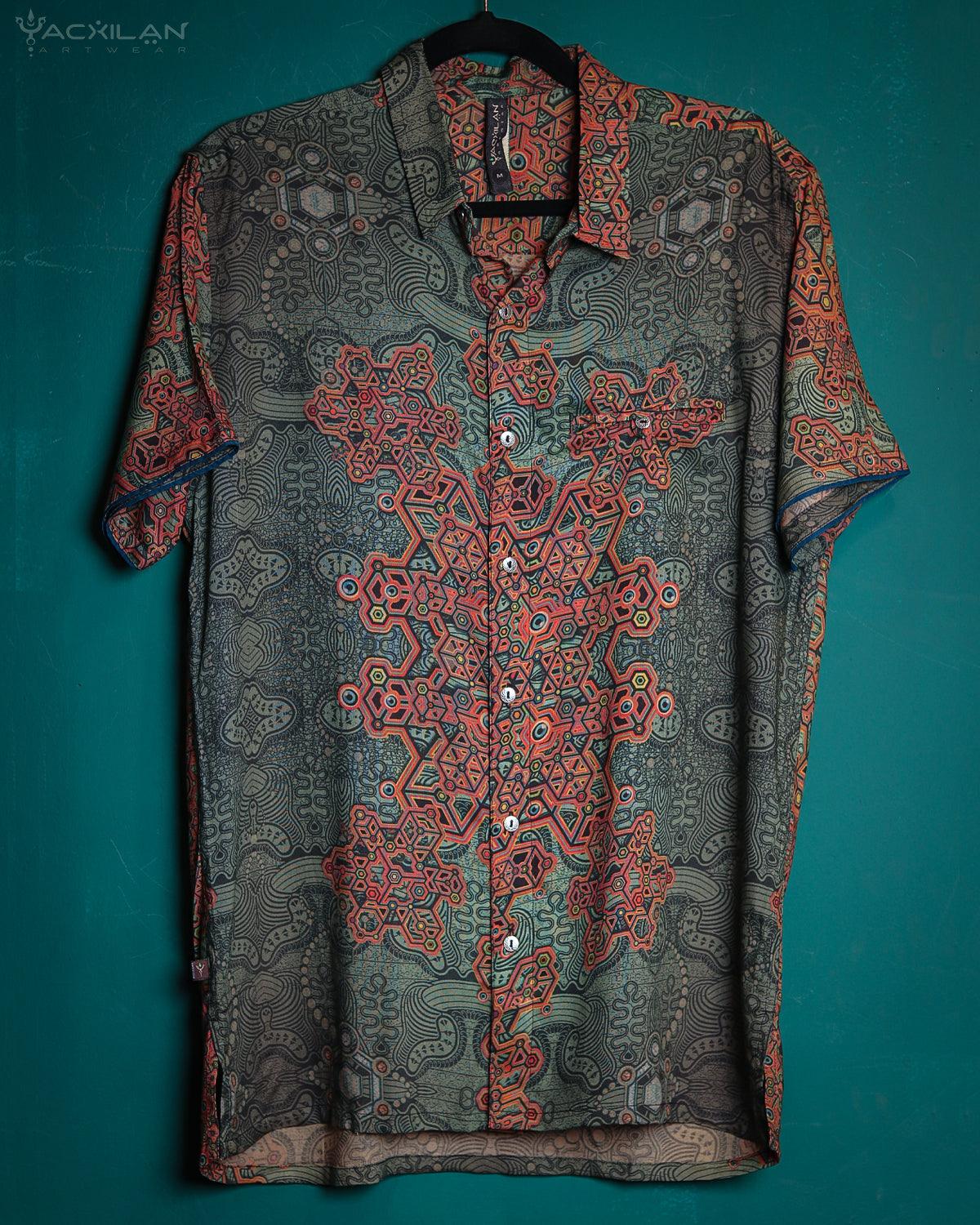 Shirt Men Half Sleeves / Earth Viscose Digital - ATLANTIS - Yacxilan Artwear