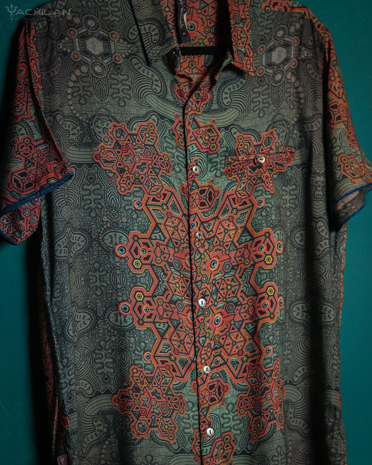 Shirt Men Half Sleeves / Earth Viscose Digital - ATLANTIS - Yacxilan Artwear