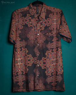 Shirt Men Half Sleeves / Earth Viscose Digital - DEMETRIO - Yacxilan Artwear