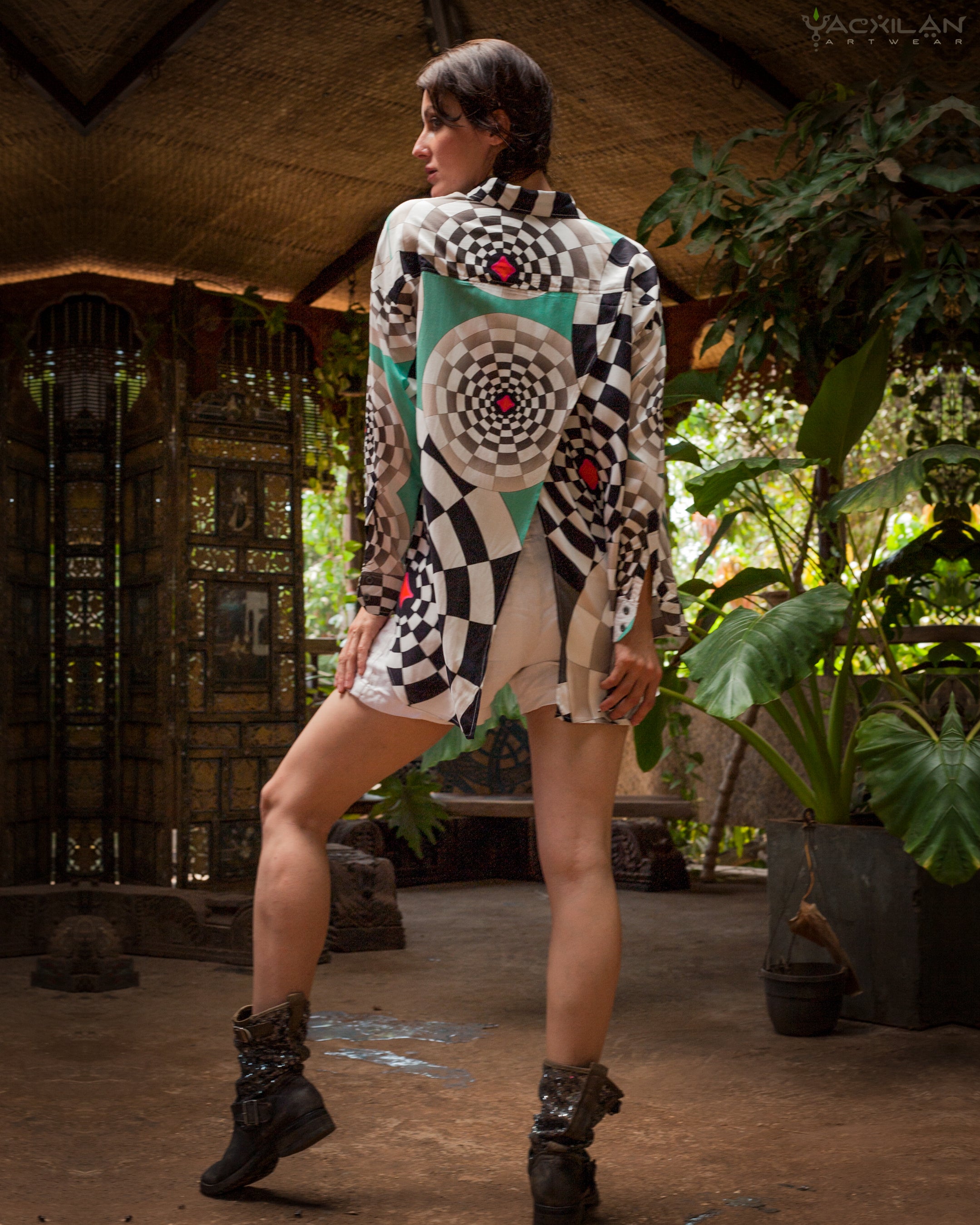 Long Sleeve Backsplit Shirt / Viscose - MATZOKIO