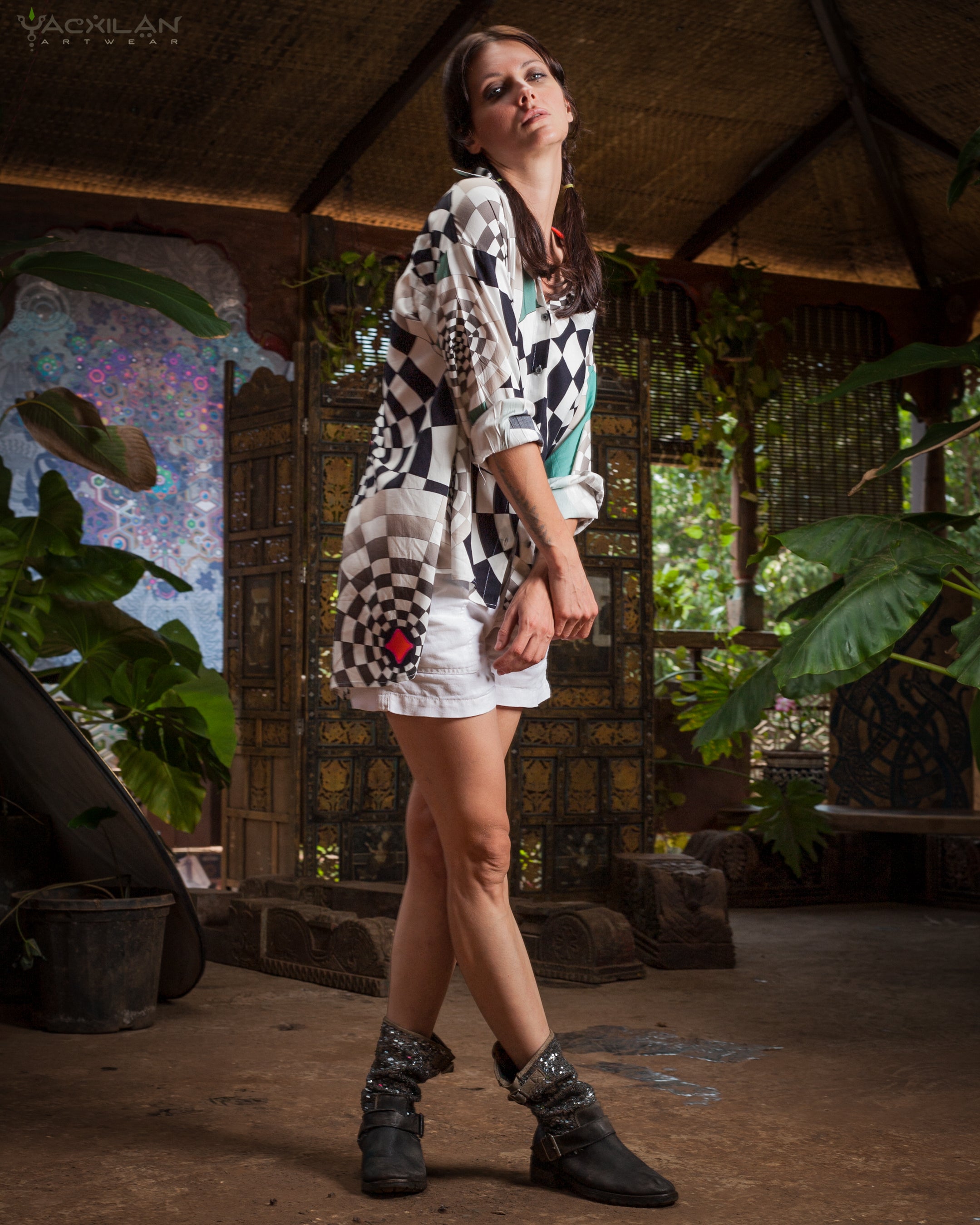 Long Sleeve Backsplit Shirt / Viscose - MATZOKIO