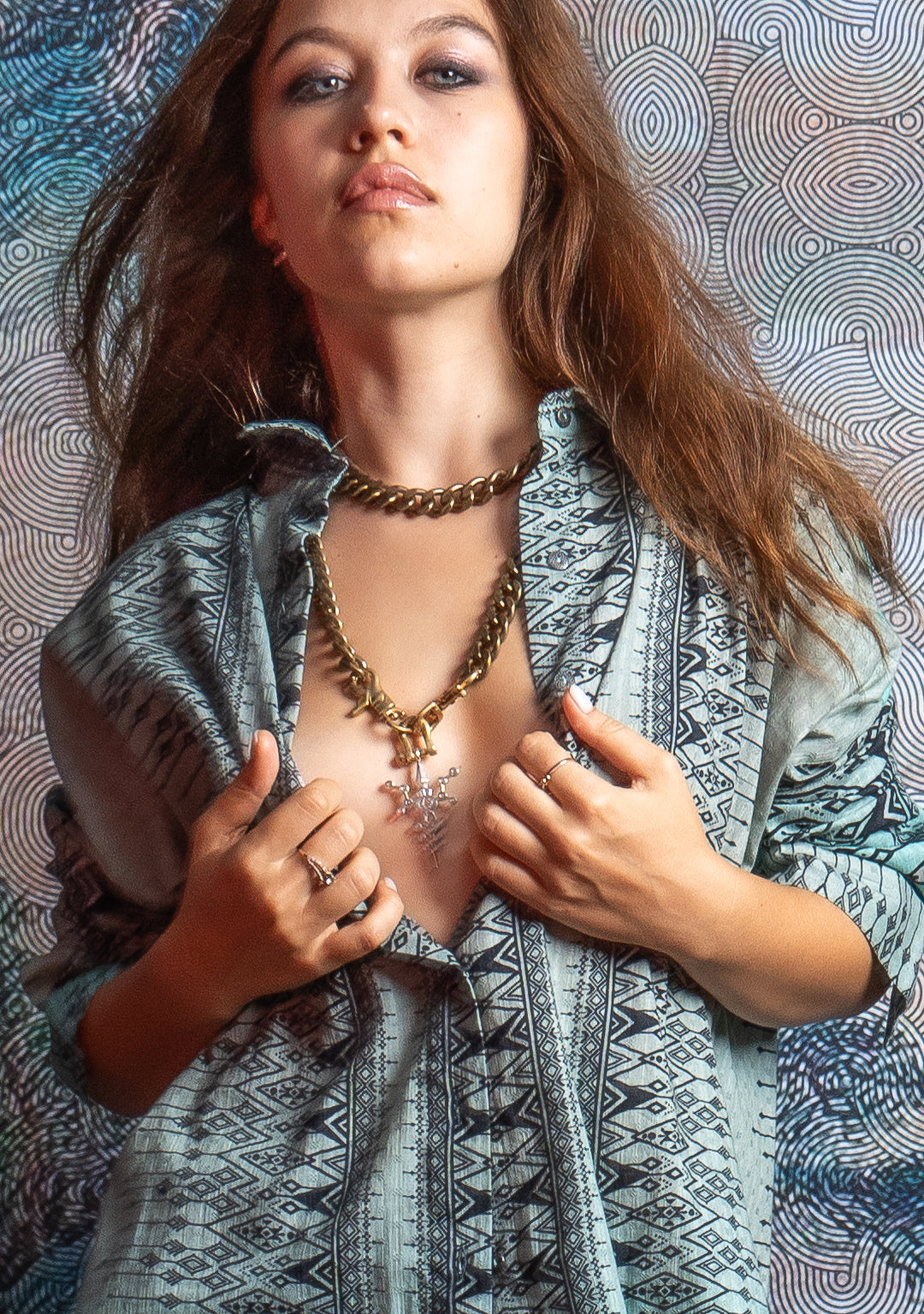 Shirt Woman Longsleeve Smarto  / Cotton Embroiderd - BOHONI