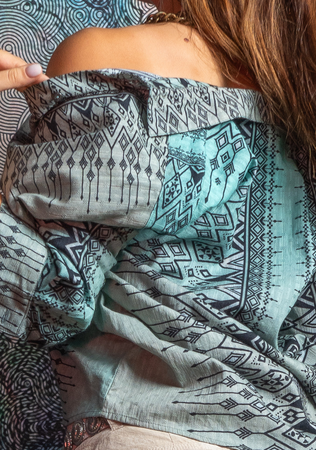 Shirt Woman Longsleeve Smarto  / Cotton Embroiderd - BOHONI