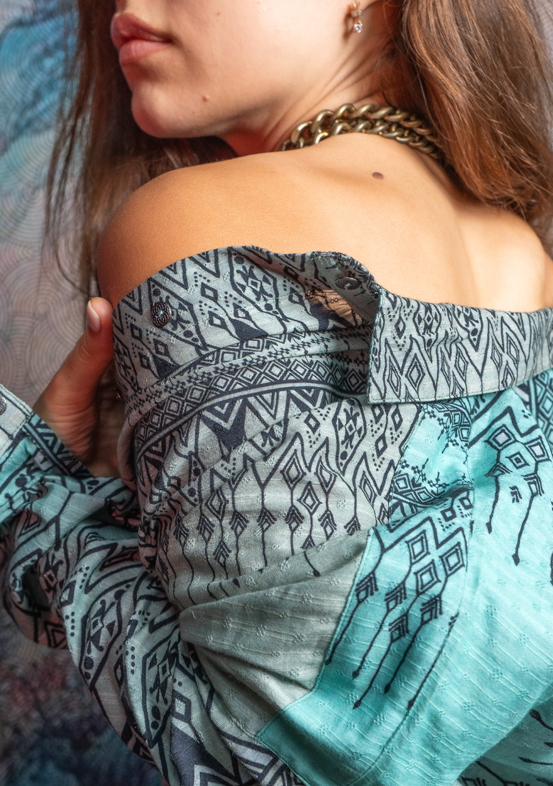 Shirt Woman Longsleeve Smarto  / Cotton Embroiderd - BOHONI